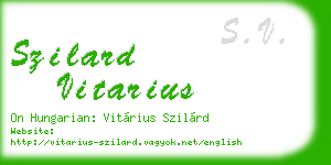 szilard vitarius business card