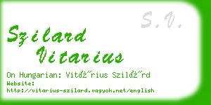 szilard vitarius business card